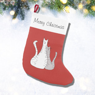 Holiday Cats Cute Typography Kleine Kerstsok