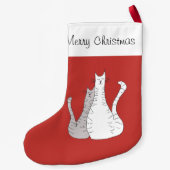 Holiday Cats Cute Typography Kleine Kerstsok (Achterkant)