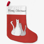 Holiday Cats Cute Typography Kleine Kerstsok (Voorkant)