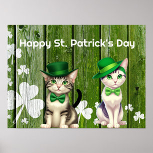 Holiday Cats Print, waarde Poster papier (mat)