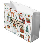 Holiday Celebration Whimsical Gift Bag Groot Cadeauzakje (Voorkant Gekanteld)