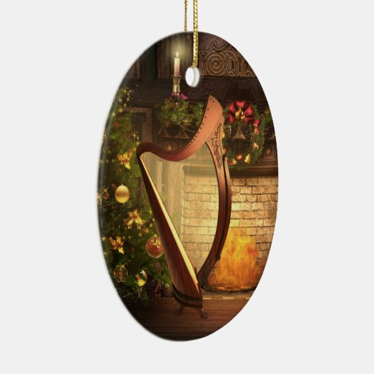 Holiday Celtic Harp Ornament (Rechts)