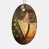 Holiday Celtic Harp Ornament (Links)