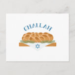 Holiday Challah Briefkaart<br><div class="desc">Het gezicht en de geur van de challah-liefhebbers doen elke joodse ziel weer leven met de herinnering dat Shabbat dichtbij is.  Ring in de feestdagen met dit ontwerp op tafelrunners en meer!</div>