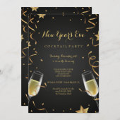 Holiday Champagne Uitnodiging (Voorkant / Achterkant)