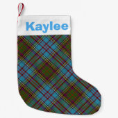 Holiday Charm Clan Anderson Tartan Kleine Kerstsok (Voorkant)