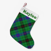 Holiday Charm Clan Davidson Tartan Kleine Kerstsok (Voorkant (Hangend))
