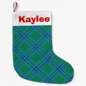 Holiday Charm Clan Irvine Tartan Kleine Kerstsok (Voorkant)