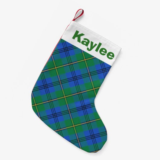 Holiday Charm Clan Johnstone Johnston Tartan Kleine Kerstsok (Voorkant (Hangend))