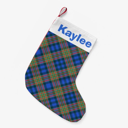Holiday Charm Clan MacLellan Tartan Kleine Kerstsok (Voorkant (Hangend))