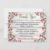 Holiday Charm II Winter/Kerst Dankbrief Kaart (Voorkant)