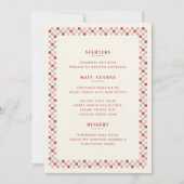 Holiday Checkerboard Christmas Menu Kaart - Berry (Voorkant)