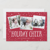 Holiday Cheer| 3 Foto-collage Feestdagenkaart (Voorkant)