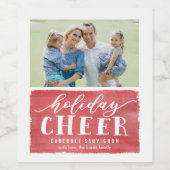 Holiday Cheer Aangepaste Vakantie Wijn Labels Wijn Etiket (Enkel label)