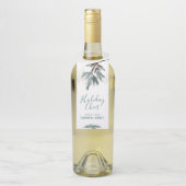 Holiday Cheer Blue Spruce Branch Winter Scene Flessenhanger (Op fles)