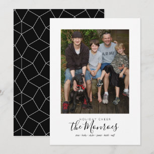 Holiday Cheer Bold Name Holiday-fotokaart Kaart
