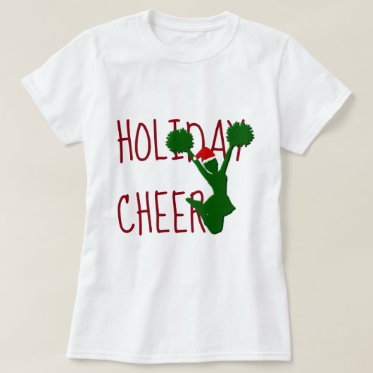 Holiday Cheer Cheerleader Kerstspirit T-shirt (Design voorkant)