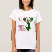 Holiday Cheer Cheerleader Kerstspirit T-shirt (Voorkant)