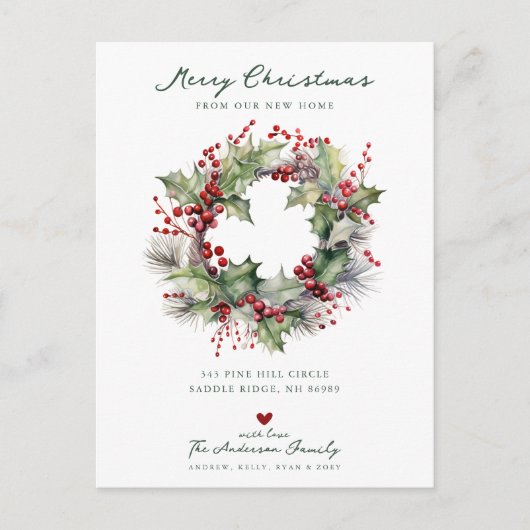 Holiday Cheer Christmas Moving Aankondiging (Voorkant)