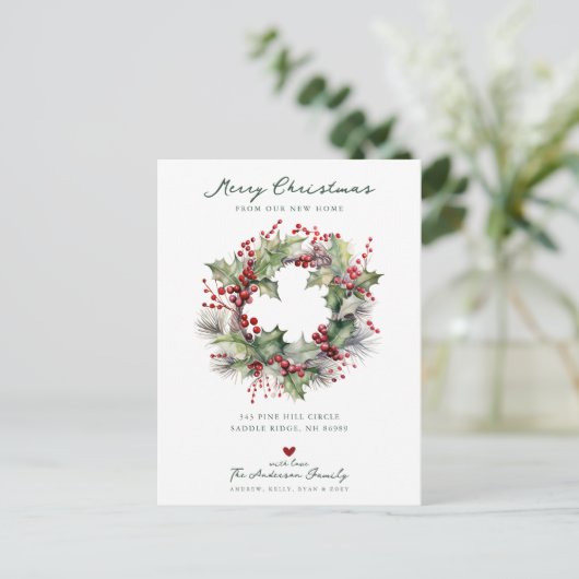 Holiday Cheer Christmas Moving Aankondiging (Staand voorkant)