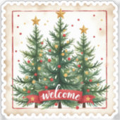 Holiday Cheer Christmas Stamp Sticker (Voorkant)