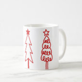 Holiday Cheer Christmas Tree Icons Coffee Mug Koffiemok (Voorkant rechts)