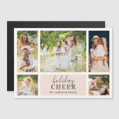 Holiday Cheer Collage | Roze kerstfoto (Voorkant / Achterkant)