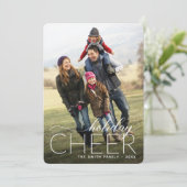 Holiday Cheer-fotokaart Feestdagenkaart (Staand voorkant)