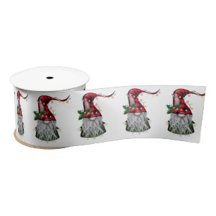 Holiday Cheer Gnome Ribbon Satijnen Lint
