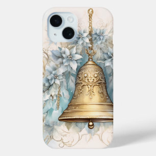 Holiday Cheer - Golden Bell Christmas Charm voor i iPhone 15 Case