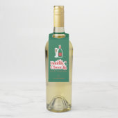Holiday Cheer & Happy New Year Bottle Hanger Label (Op fles)