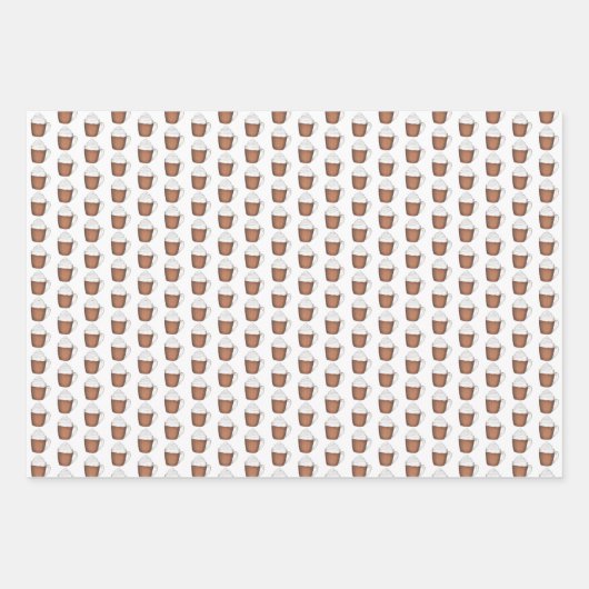 Holiday Cheer Hot Winter Eggnog Caca Rum Drinken Inpakpapier Vel (Voorkant)