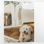 Holiday Cheer Kerstfoto gepersonaliseerd Drieluik Kaart (Binnenzijde eerst)