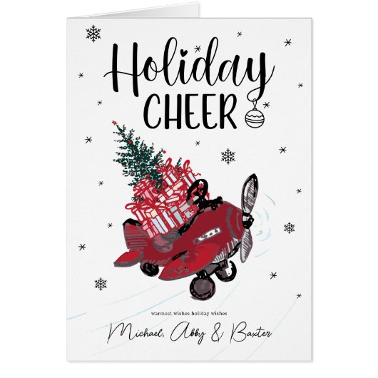 HOLIDAY CHEER | Kute Little Red Airplane (Voorkant)