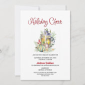 Holiday Cheer Lantern en Baubles Holiday Party Kaart (Voorkant)