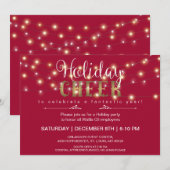 Holiday Cheer Lights Party nodigt uit Kaart (Voorkant / Achterkant)