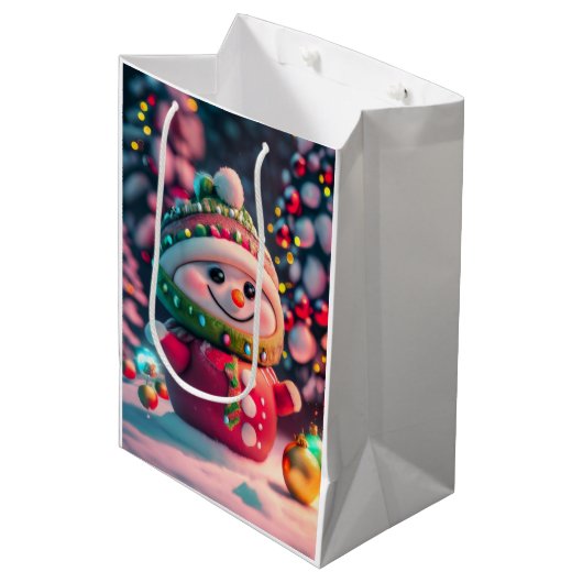 Holiday Cheer Medium Cadeauzakje (Voorkant Gekanteld)