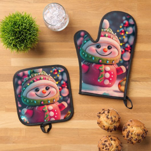 Holiday Cheer Ovenwant & Pannenlap Set (Top down)