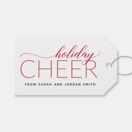 Holiday Cheer Red Cadeaulabel
