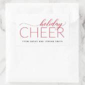 Holiday Cheer Red Rechthoekige Sticker (Tas)