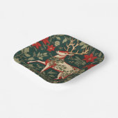 Holiday Cheer Reindeer William Morris Inspired Papieren Bordje (Gebogen)