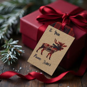 Holiday Cheer | Rode Buffalo met kerstmis Cadeaulabel