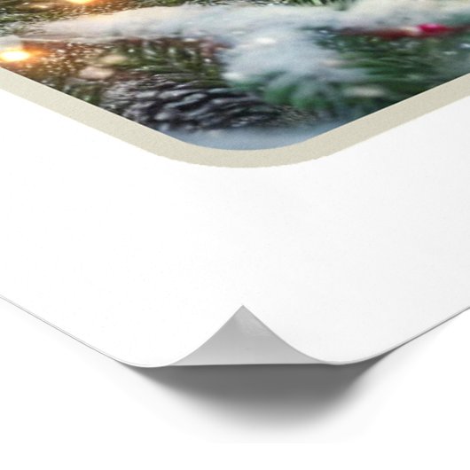 Holiday Cheer: Rouwende duif in feestelijke geest Poster (Hoek)