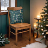 Holiday Cheer Shinny Script Typografisch Kerstfees Kussen