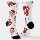Holiday Cheer Socks – Animated Santa “Ho Ho Ho” Sokken (Gebogen)