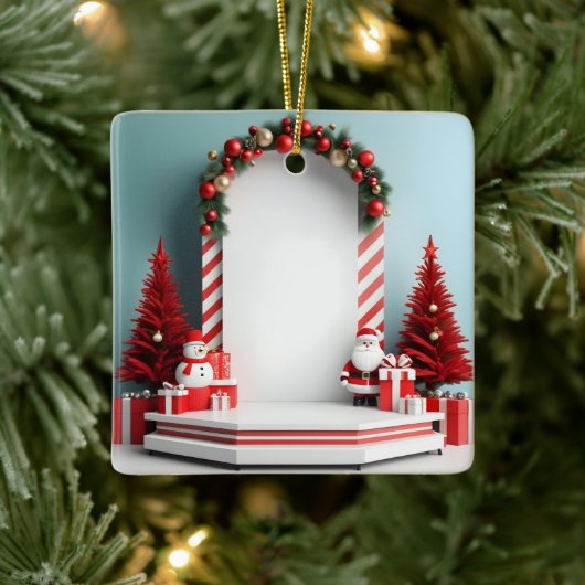 Holiday Cheer Stage Keramisch Ornament (Boom)