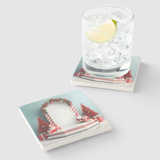 Holiday Cheer Stage Stenen Onderzetter (Zijkant)