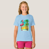 Holiday Cheer T-Shirt Flamingo Feestelijke Palm De (Voorkant volledig)