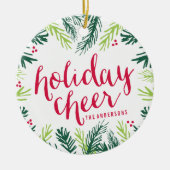 Holiday Cheer | Vakantievorming Keramisch Ornament (Voorkant)