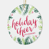 Holiday Cheer | Vakantievorming Keramisch Ornament (Links)